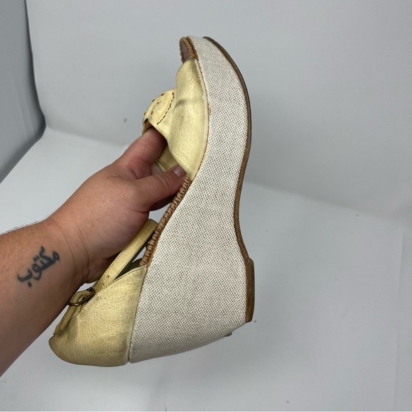 Henri Cuir for Barney’s New York Vintage leather platform ankle strap sandals - Picture 6 of 11